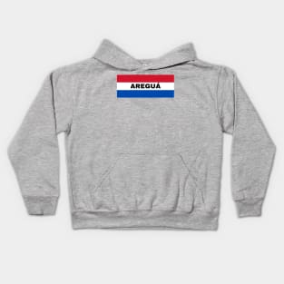 Areguá City in Paraguay Flag Colors Kids Hoodie